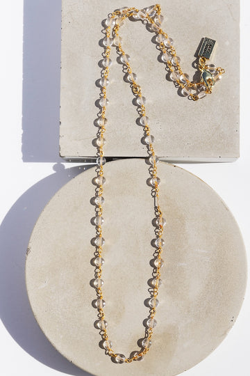 QUARTZ APRIL BIRTHSTONE NECKLACE